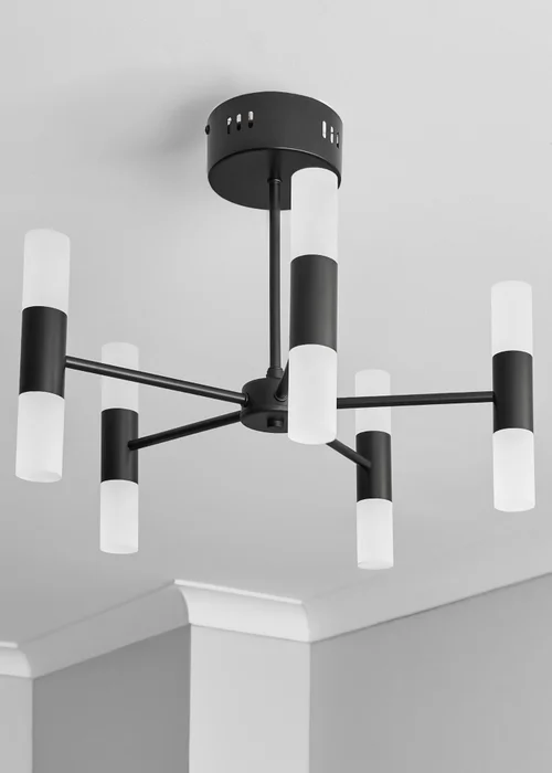 BHS Lois 10 Light Semi Flush LED Black (35cm x 43cm) - One Size Image 2