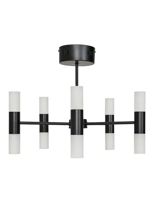 BHS Lois 10 Light Semi Flush LED Black (35cm x 43cm) - One Size Image 5