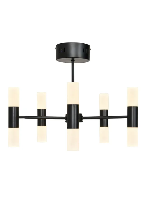 BHS Lois 10 Light Semi Flush LED Black (35cm x 43cm) - One Size Image 4