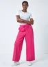 Roman Pink Wide Leg Elastic Waist Tie Front Trouser - 12 Image 3