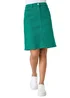 Roman Green Cotton Denim Stretch A line Skirt - Size 14 Image 1