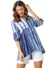 Roman Blue Tie Dye Print Smock Tunic Top - Size 18 Image 1