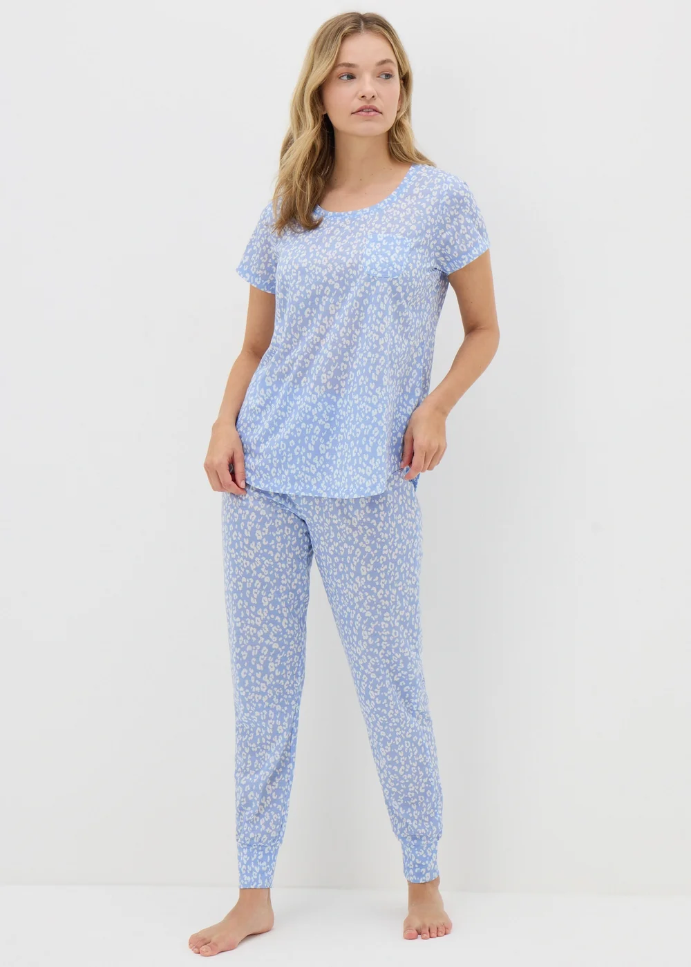 Blue Animal Print Pyjama Set - Extra small Image 1