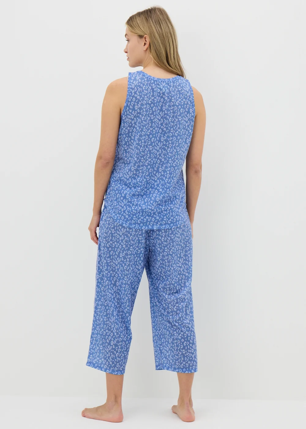 Blue Animal Print Capri Pyjama Set - Extra small Image 2