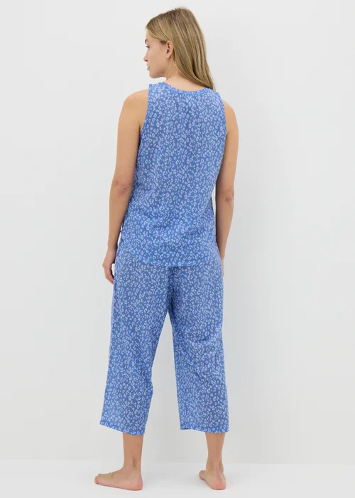 Blue Animal Print Capri Pyjama Set - Extra small Image 2