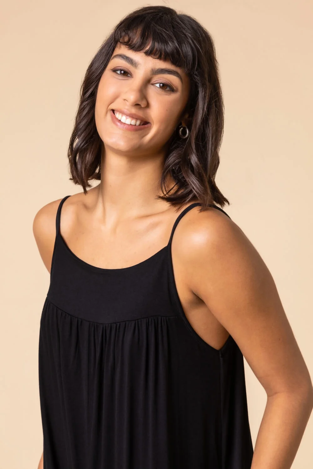 Roman Black Strappy Full Length Stretch Jumpsuit - Size 10 Image 4
