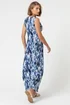 Roman Blue Abstract Print Twist Front Ruched Maxi Dress - 10 Image 3