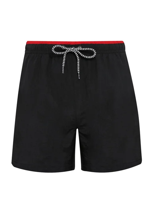 Asquith & Fox Black/Red Swim Shorts - Small Image 1