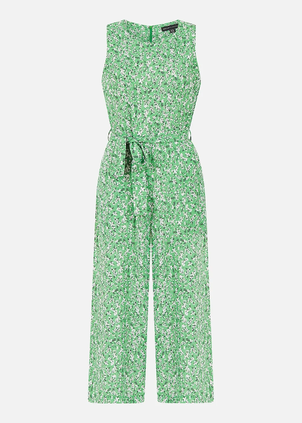 Mela Green Ditsy Flower Sleeveless Culotte Jumpsuit - 6 Image 4