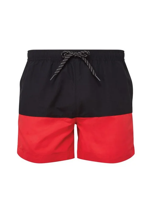 Asquith & Fox Black/Red Swim Shorts - Small Image 1