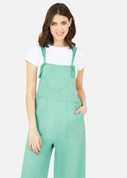 Yumi Mint Green Pocket Dungarees - Size 8 Image 2