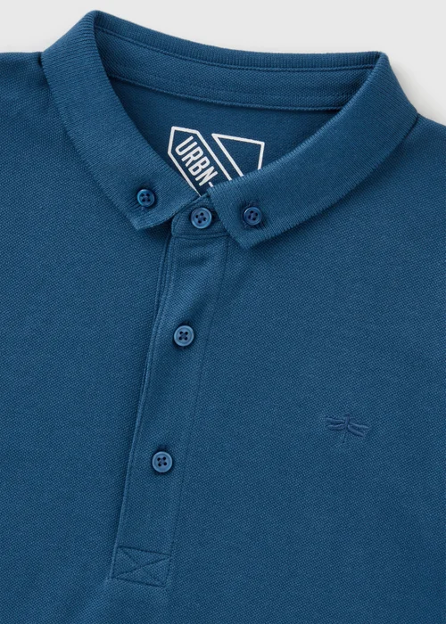 Boys Blue Long Sleeve Polo Shirt (7-15yrs) - 7 Yrs Image 2
