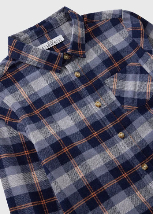 Boy Navy Check Shirt (7-15yrs) - 7 Yrs Image 2