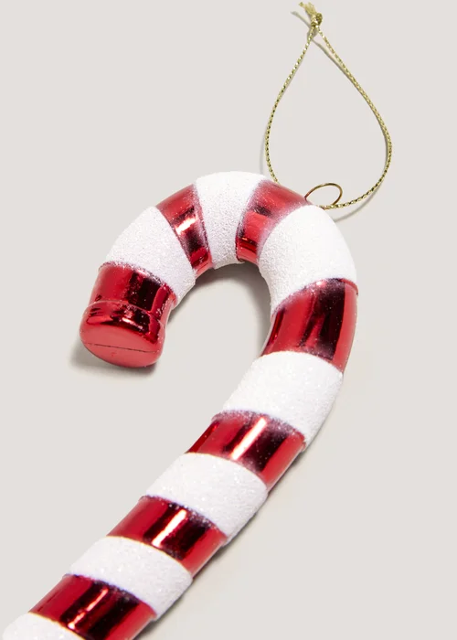 6 Pack Joyful Red Candy Cane Ornaments Image 2