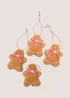 4 Pack Joyful Gingerbread Tree Decoration Image 1