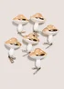 6 Pack Winter Poem Gold Mushrooms Ornaments Image 1