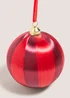 Joyful Red Stripe Christmas Tree Decoration Image 2