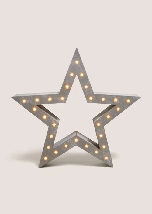 Wondrous Large Led Grey Star Image 1