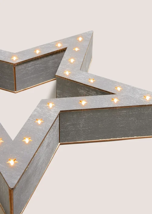 Wondrous Large Led Grey Star Image 2