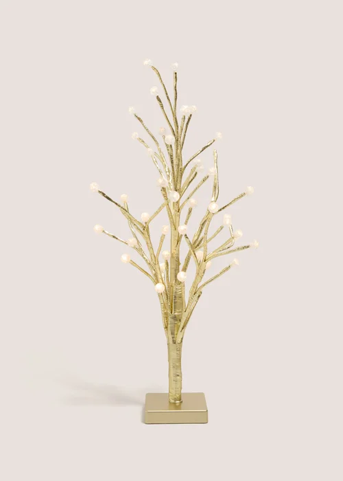 Wondrous Champagne LED Metallic Tree Image 1