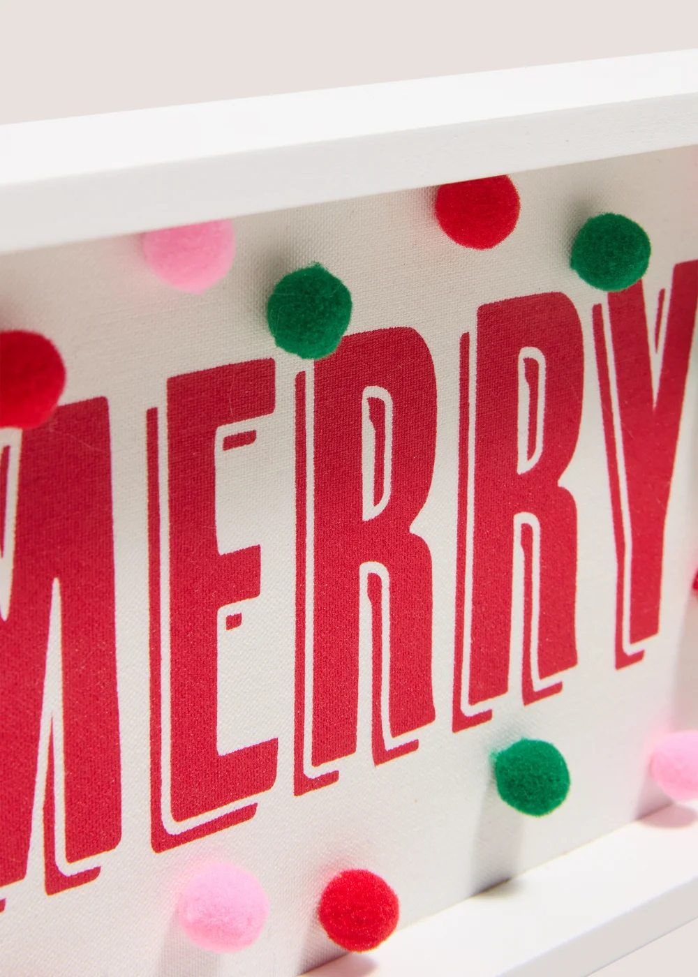 Joyful White 'Merry' Christmas Decoration Image 2