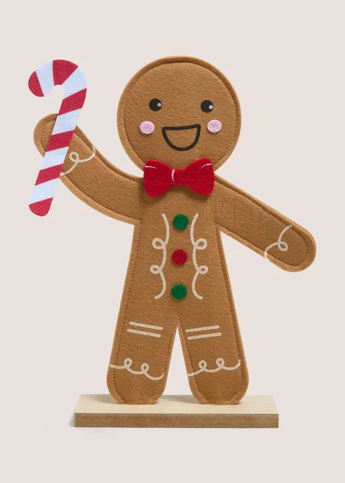 Joyful Gingerbread Felt Decoration Image 1