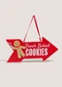 Joyful Red Fresh Baked Cookies Sign Image 1
