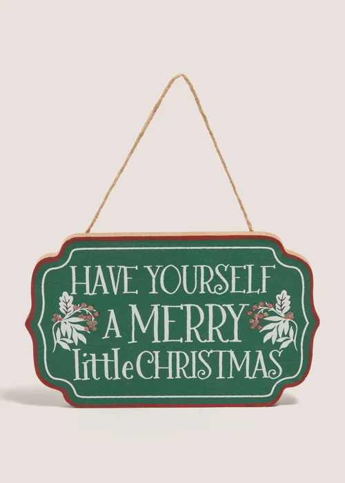 Winter Poem Green Wooden Sign Image 1