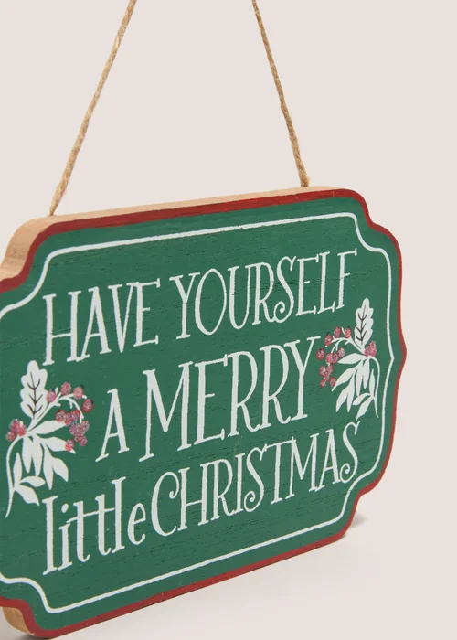 Winter Poem Green Wooden Sign Image 2