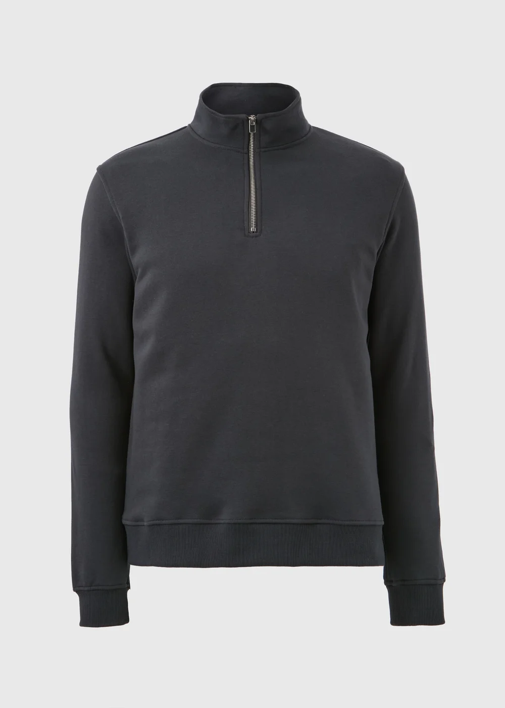 Charcoal Funnel 1/4 Zip Sweatshirt - Small Image 4