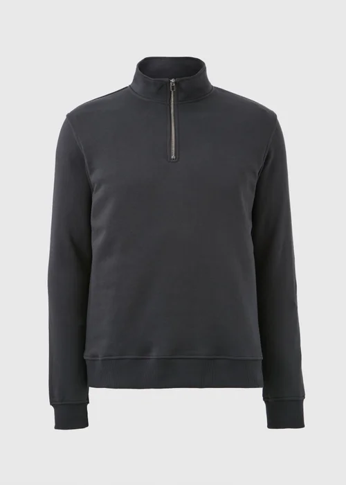 Charcoal Funnel 1/4 Zip Sweatshirt - Small Image 4