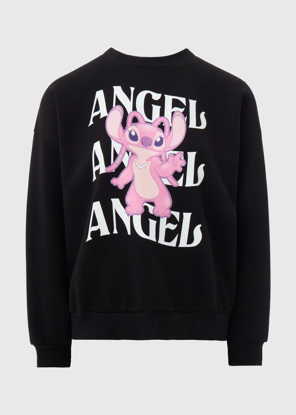 Disney Black Lilo & Stitch Angel Sweatshirt - Small Image 5