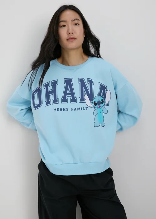 Disney Stitch Blue Sweatshirt - Small Image 1