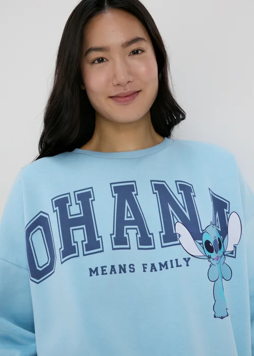 Disney Stitch Blue Sweatshirt - Small Image 3