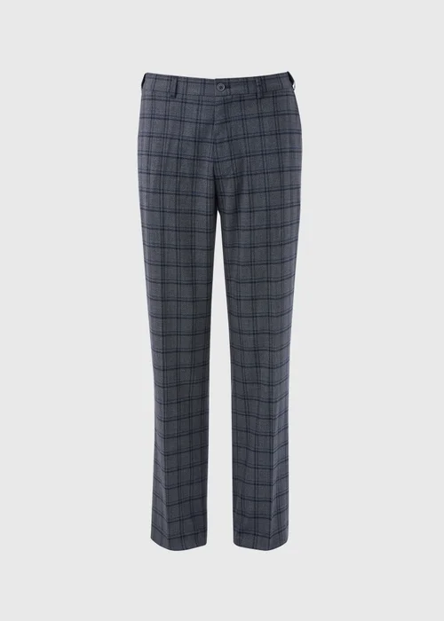 Taylor & Wright Grey Check Regular Fit Flexi Waist Trousers - 30/L33 Image 5