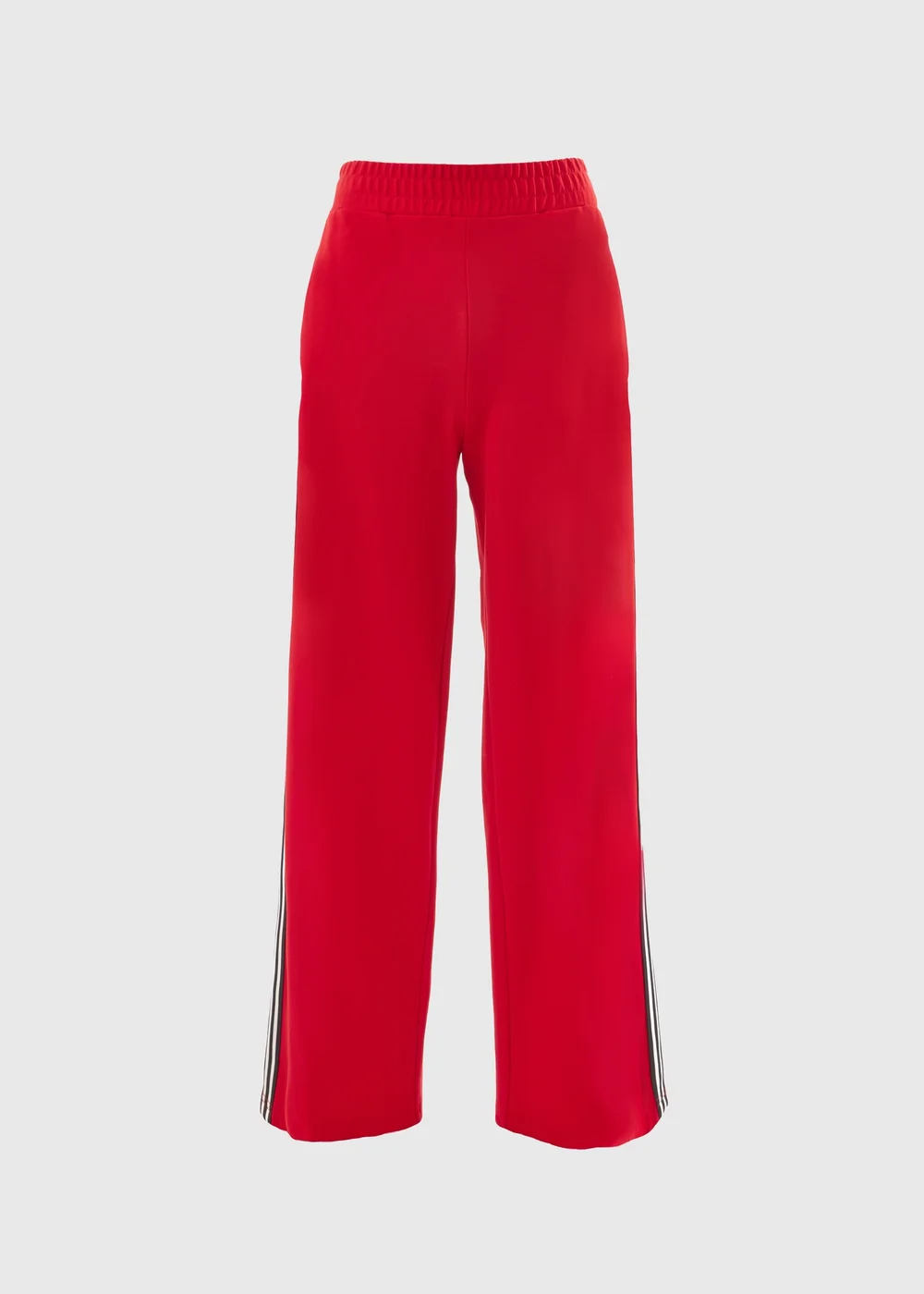 Red Side Stripe Wide Leg Trousers - 8 Image 4
