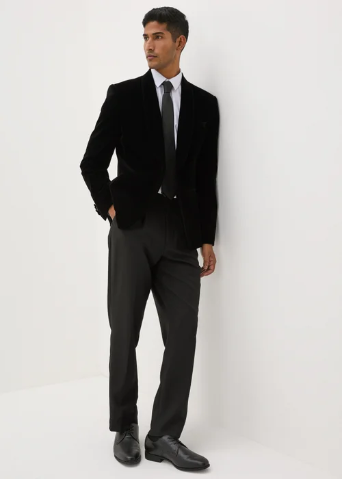 Taylor & Wright Black Velvet Blazer - Small Image 4