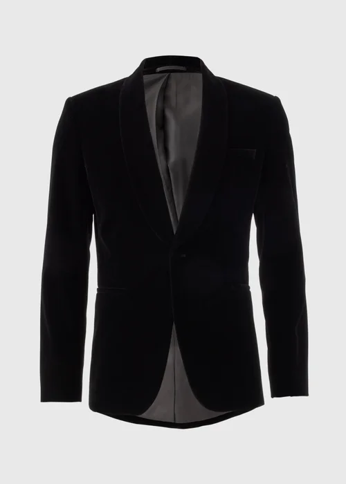 Taylor & Wright Black Velvet Blazer - Small Image 5
