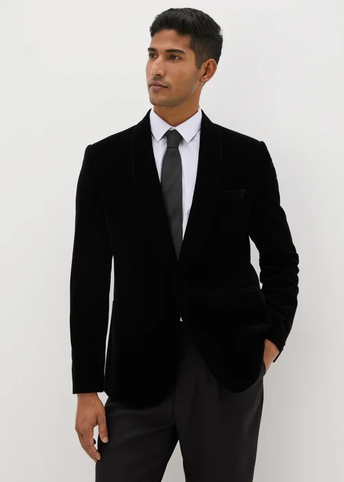 Taylor & Wright Black Velvet Blazer - Small Image 1
