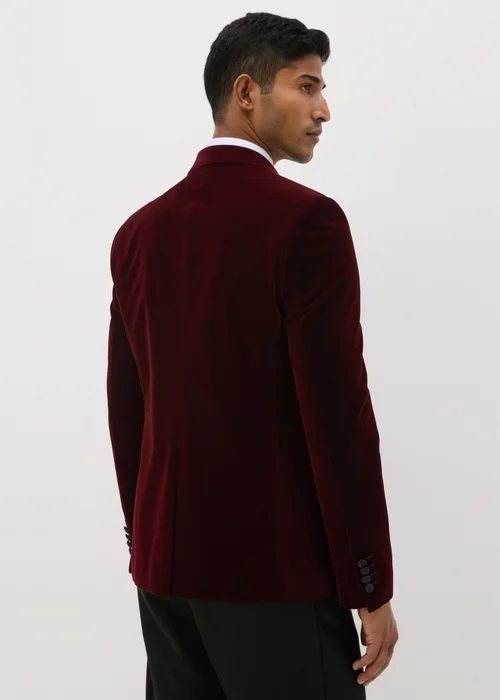Taylor & Wright Burgundy Velvet Blazer - Small Image 2