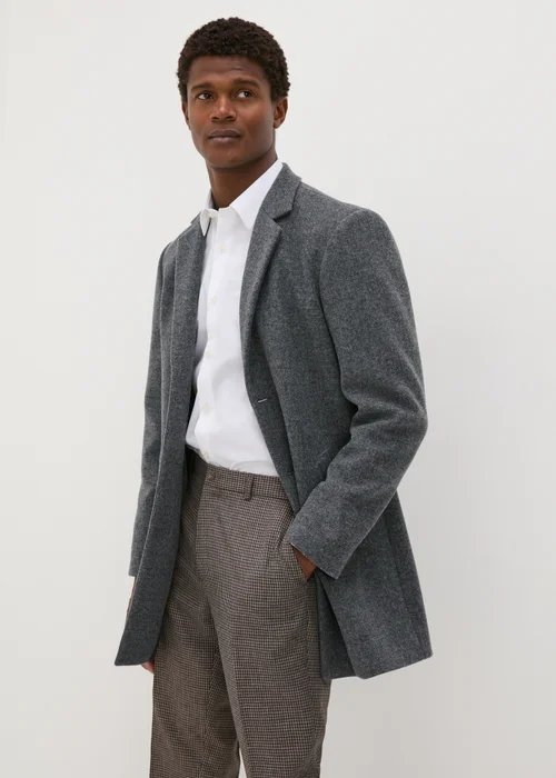 Taylor & Wright Charcoal Smart Overcoat - S Image 3