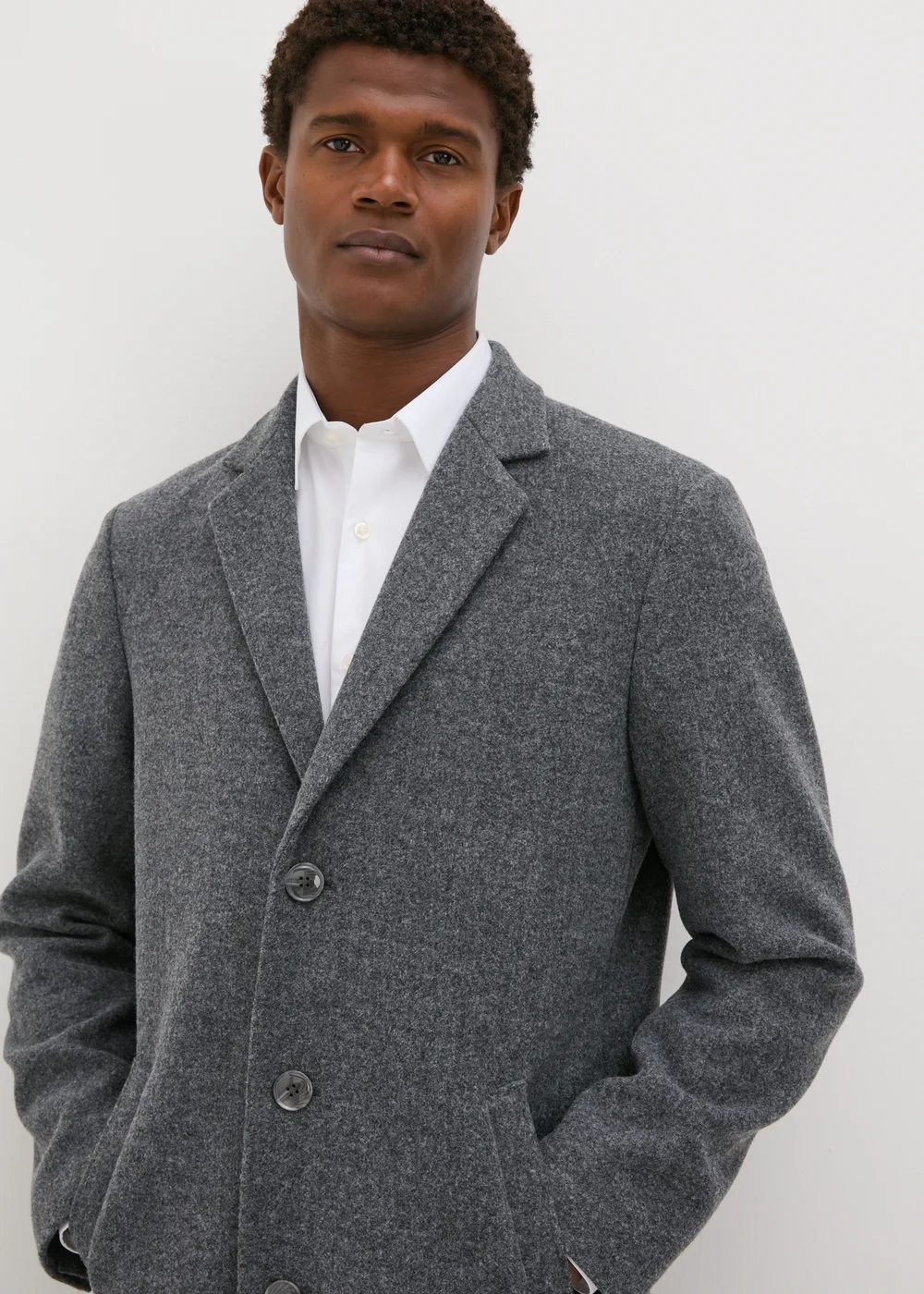Taylor & Wright Charcoal Smart Overcoat - S Image 1