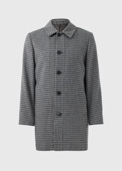 Taylor & Wright Grey Check Overcoat - S Image 5