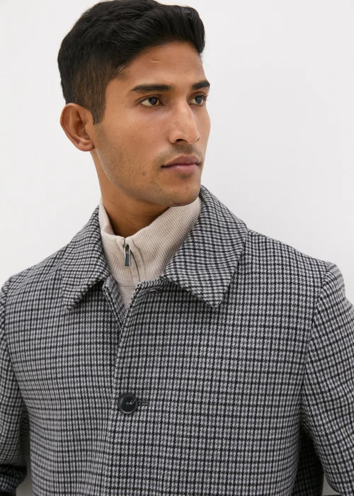 Taylor & Wright Grey Check Overcoat - S Image 3