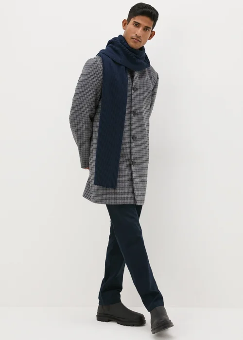 Taylor & Wright Grey Check Overcoat - S Image 4
