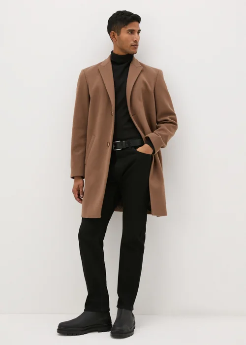 Taylor & Wright Brown Relaxed Overcoat - S Image 3