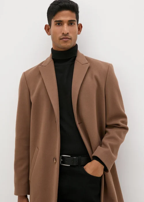 Taylor & Wright Brown Relaxed Overcoat - S Image 1