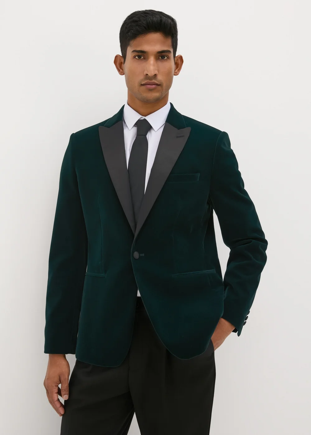 Taylor & Wright Teal Velvet Blazer - Small Image 1