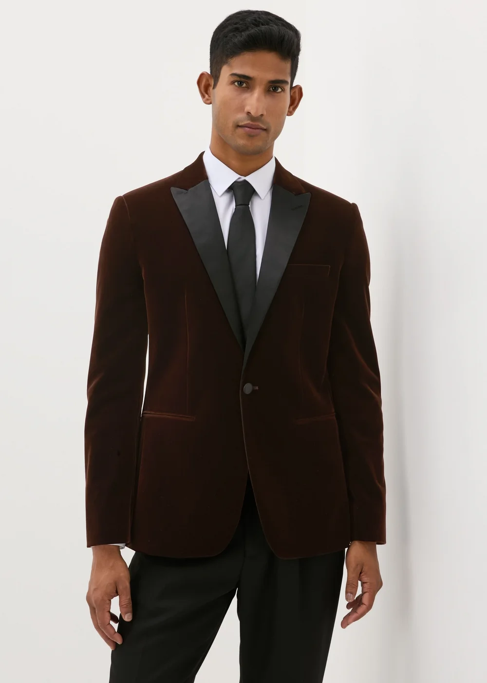 Taylor & Wright Rust Velvet Blazer - Small Image 1