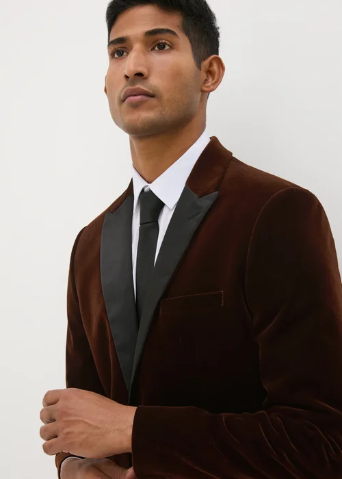 Taylor & Wright Rust Velvet Blazer - Small Image 2